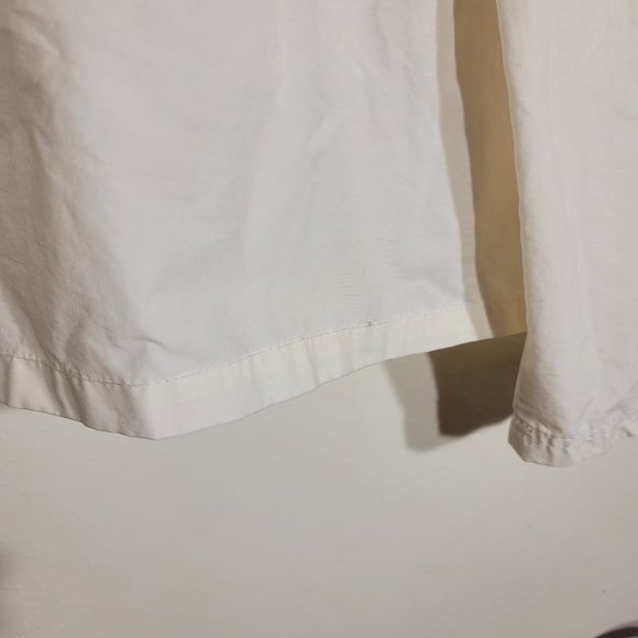 GH Bass and Co White Ivory Solid Full-zip Unlined Windbreaker Jacket sz XL GUC - Picture 13 of 15